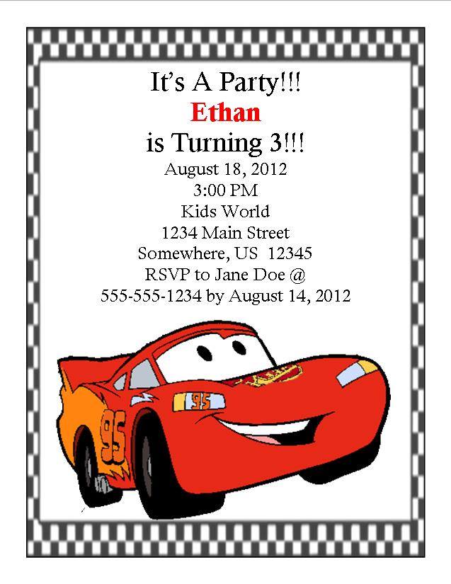 disney cars birthday invitation 1 from southern desktop publishing cars party invitation