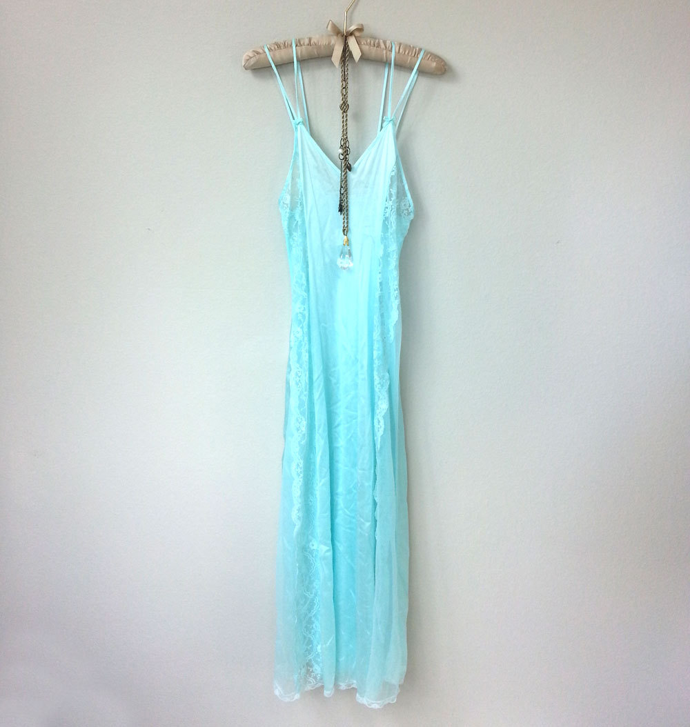 pale blue slip dress