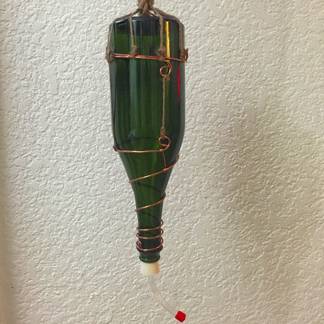 Wine Bottle Hummingbird Feeder Sold By Mf Handmade Crafts On Storenvy