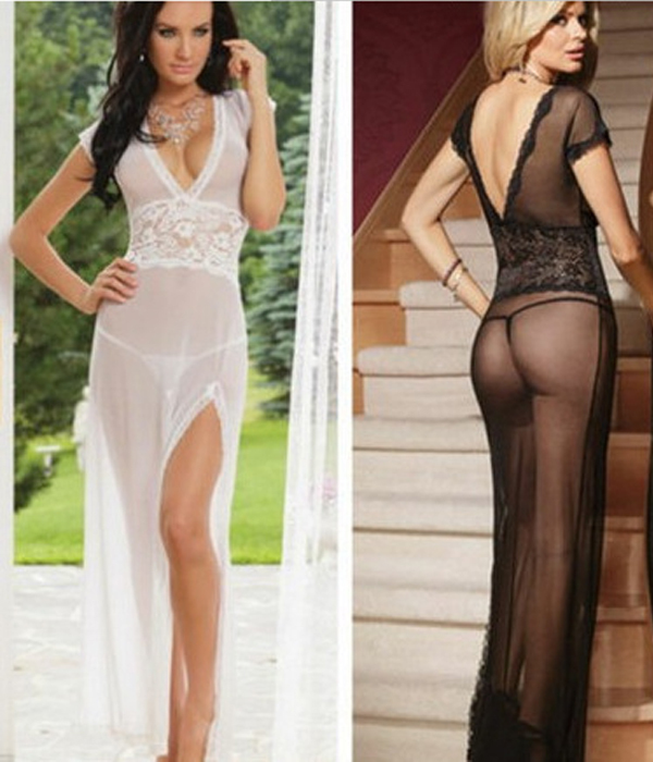 net transparent nightwear