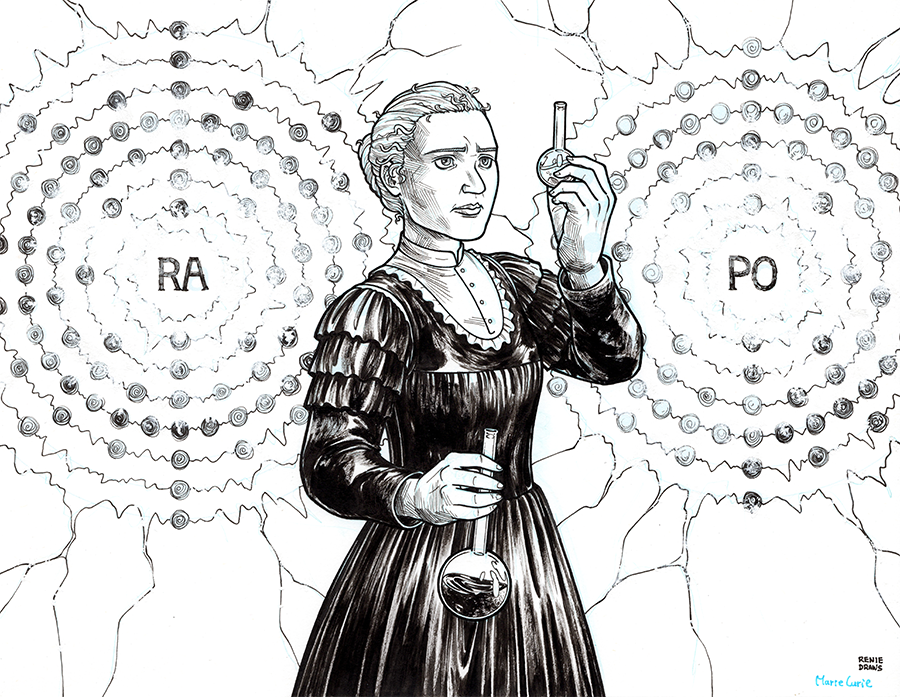 This is a photo of Slobbery Marie Curie Drawing It's just an image of Slobbery Marie Curie Drawing