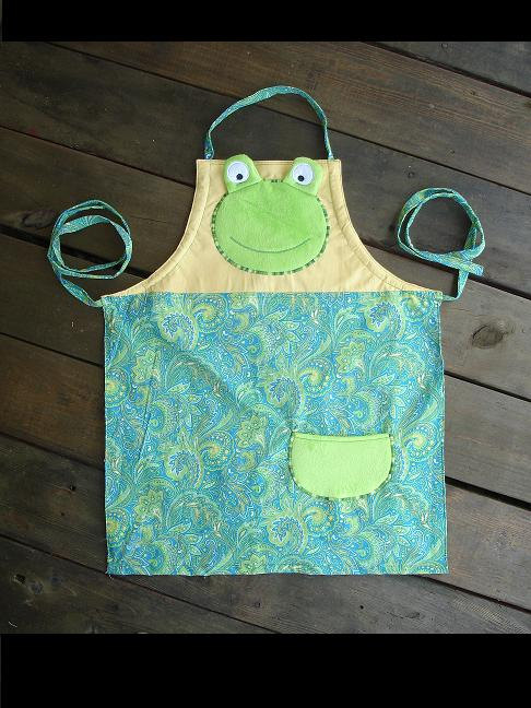 Childs Kids Frog Apron Multisized Adjustable Strap Ready To Ship Sold By Sissybugs On Storenvy