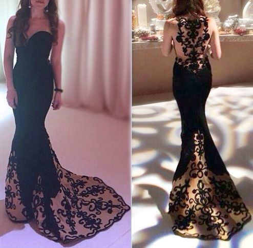 Sexy Long Fitted Black Dress for Prom
