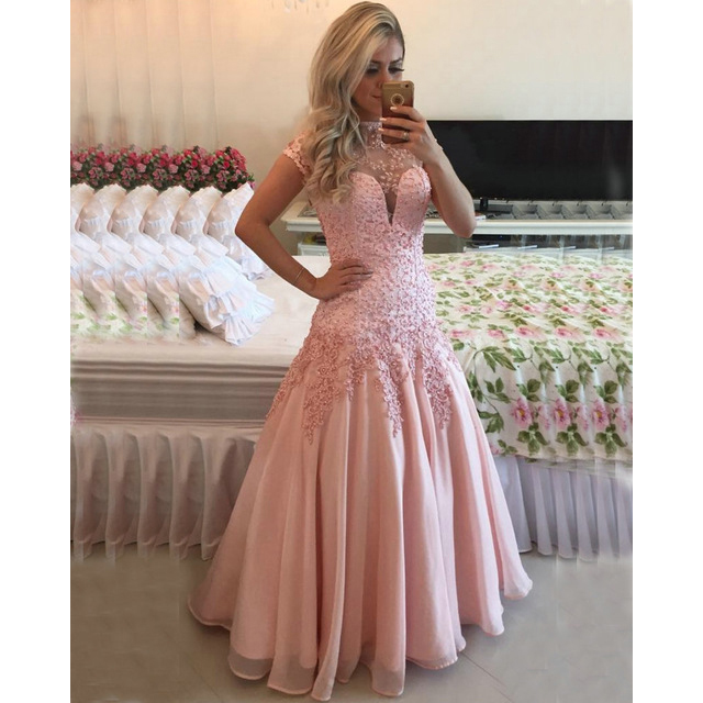 high neck formal dresses short