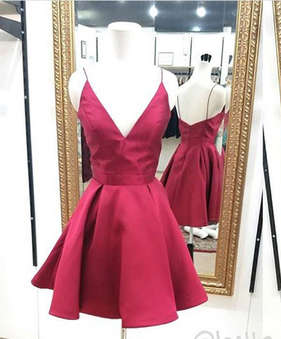Cute Spaghetti Strap Prom Dresses