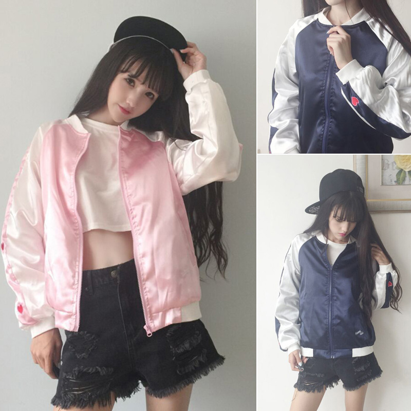 Harajuku Fashion Heart Club Baseball Jacket Sold By Shopgogogo On Storenvy Mountainskin jackets mens pilot bomber jacket male fashion baseball hip hop streetwear coats slim fit coat brand clothing sa681. storenvy