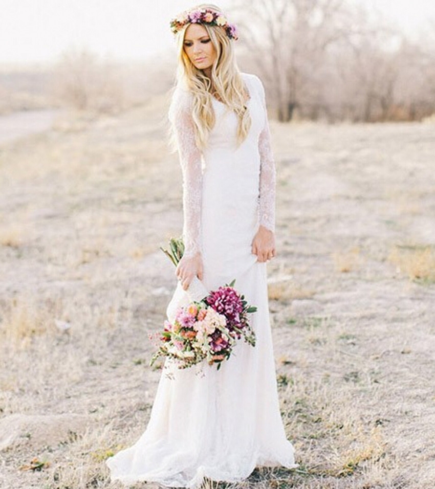 Long Sleeve Red And White Wedding Dresses Ficts
