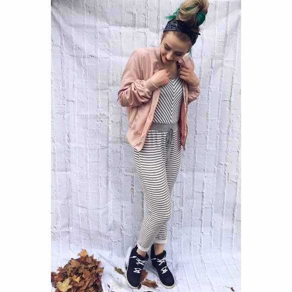 monteau striped jumpsuit