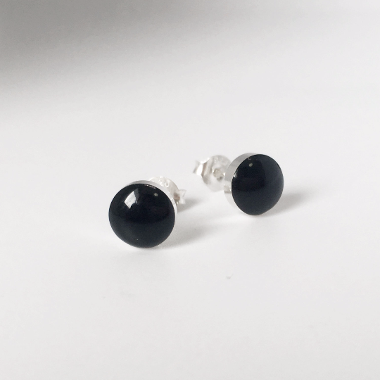 black post earrings