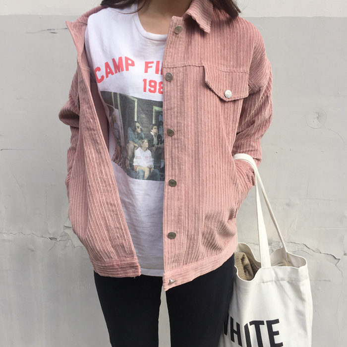 baby pink corduroy jacket