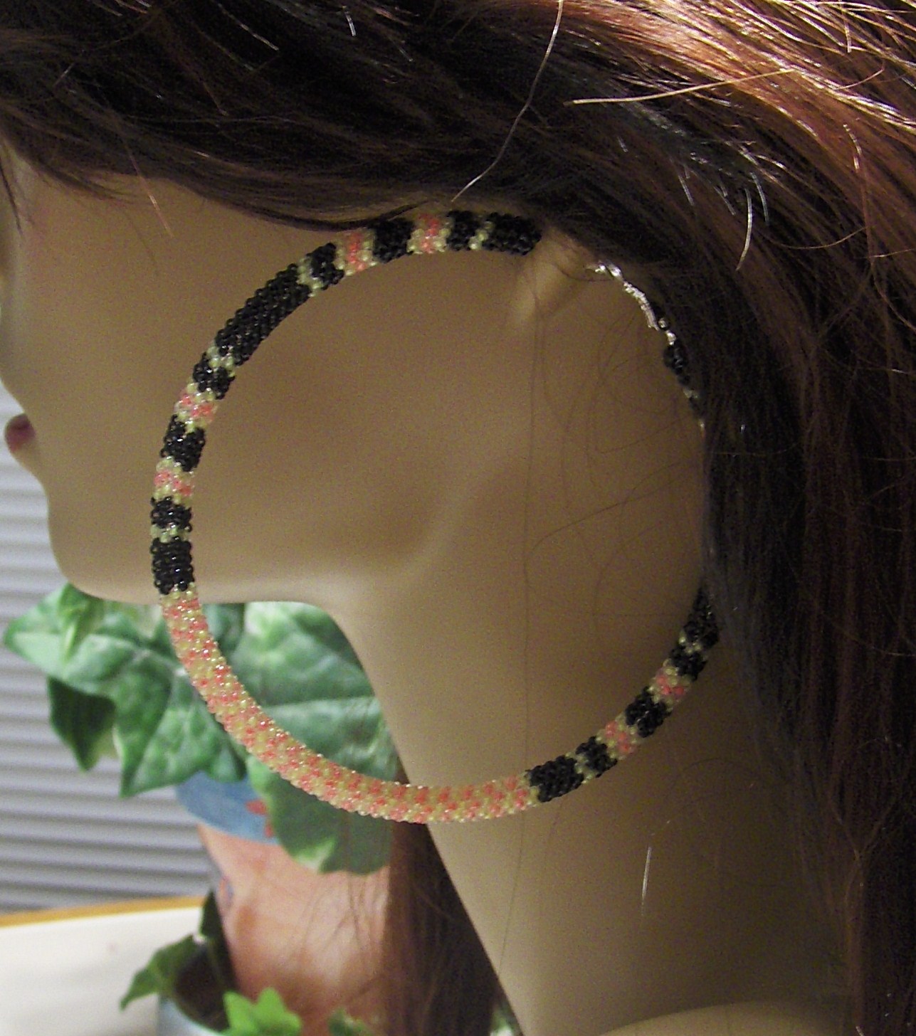 Extra Large 3" Diameter Beaded Hoop Earrings · The Beaded Diamond
