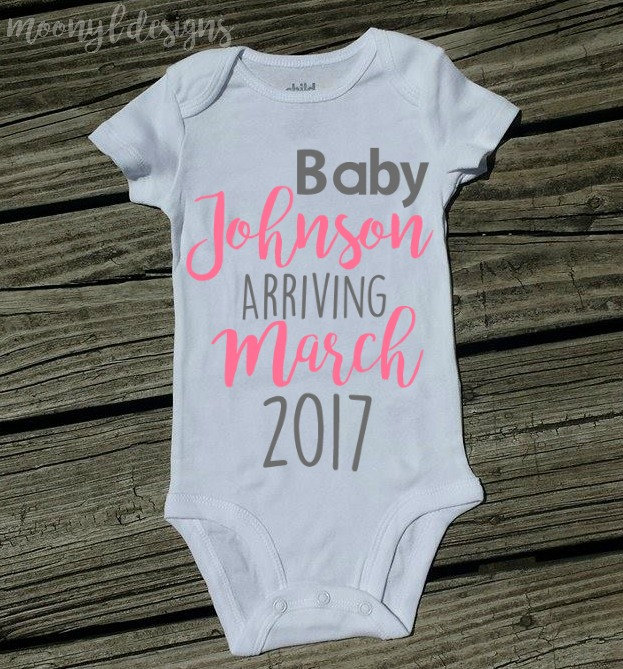 baby arrival onesie