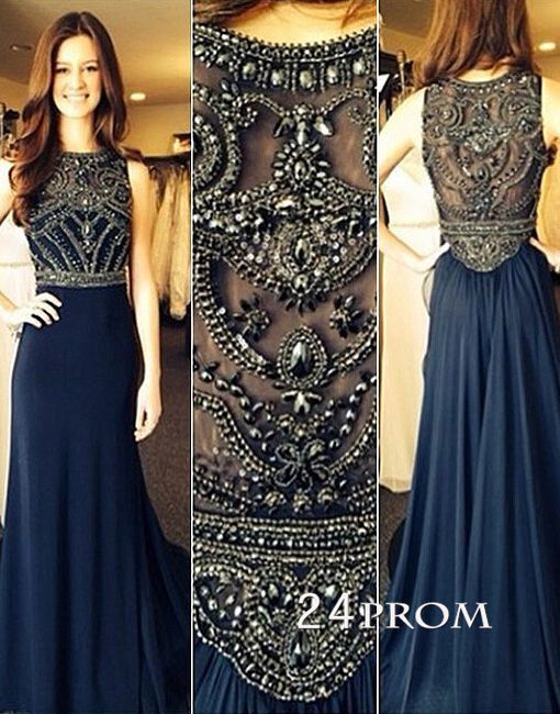 Blue Dress with Beading