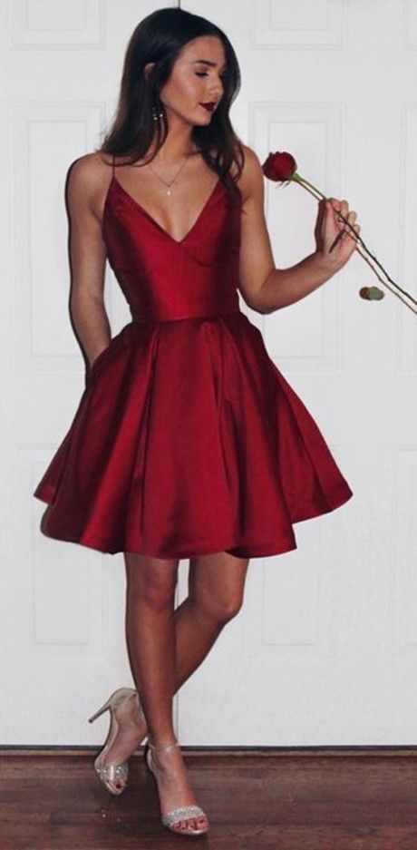 red short dress outfit