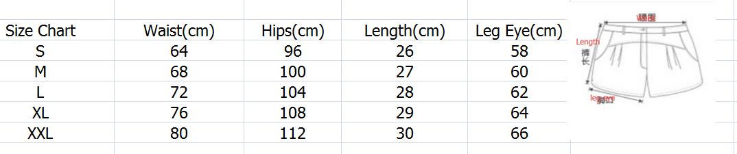 korean size chart pants