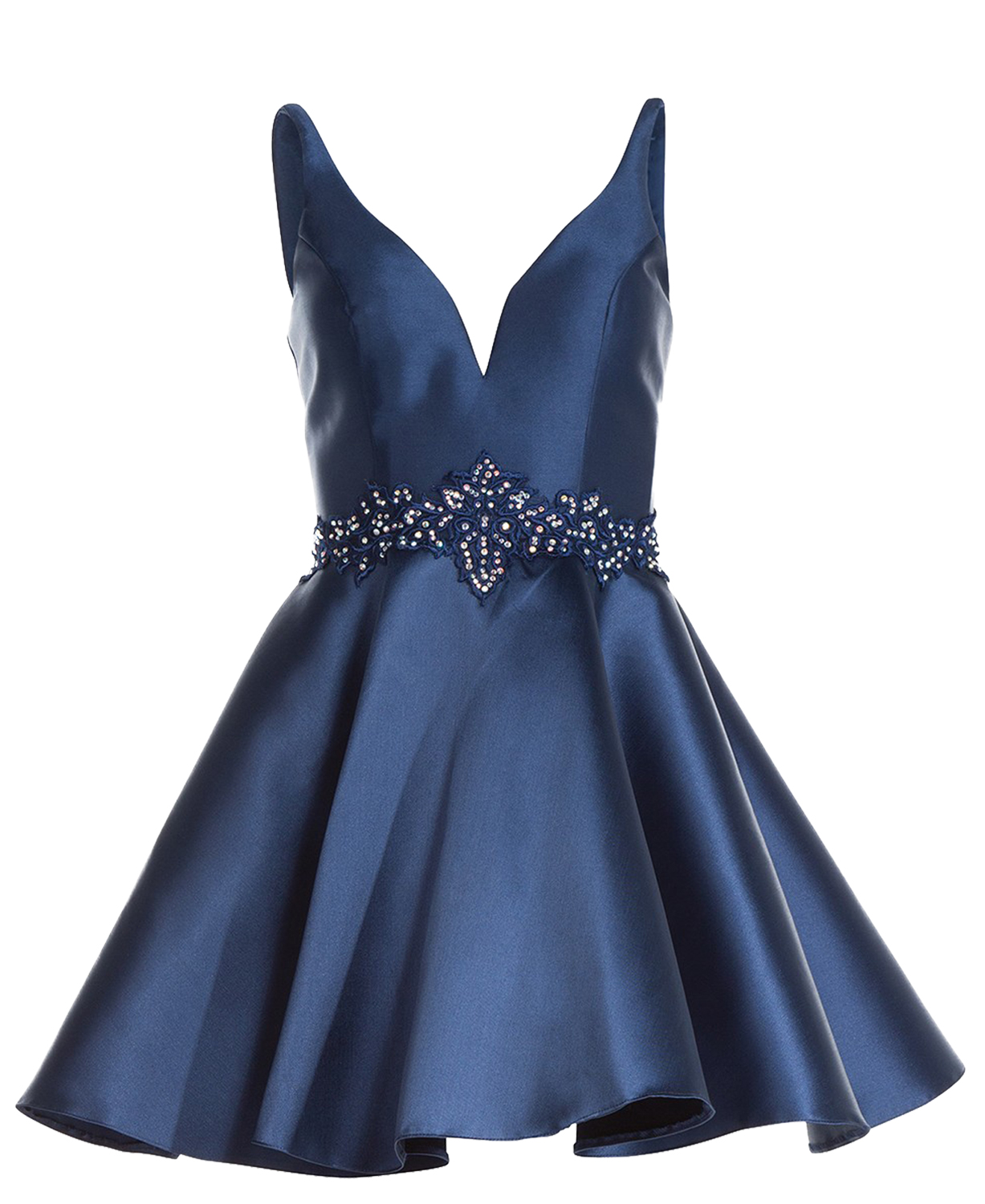 navy blue satin dress short