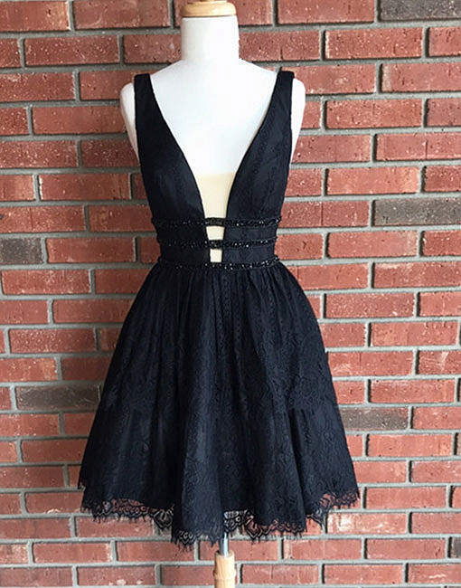 black mini party dresses