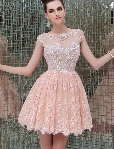 pink semi dresses
