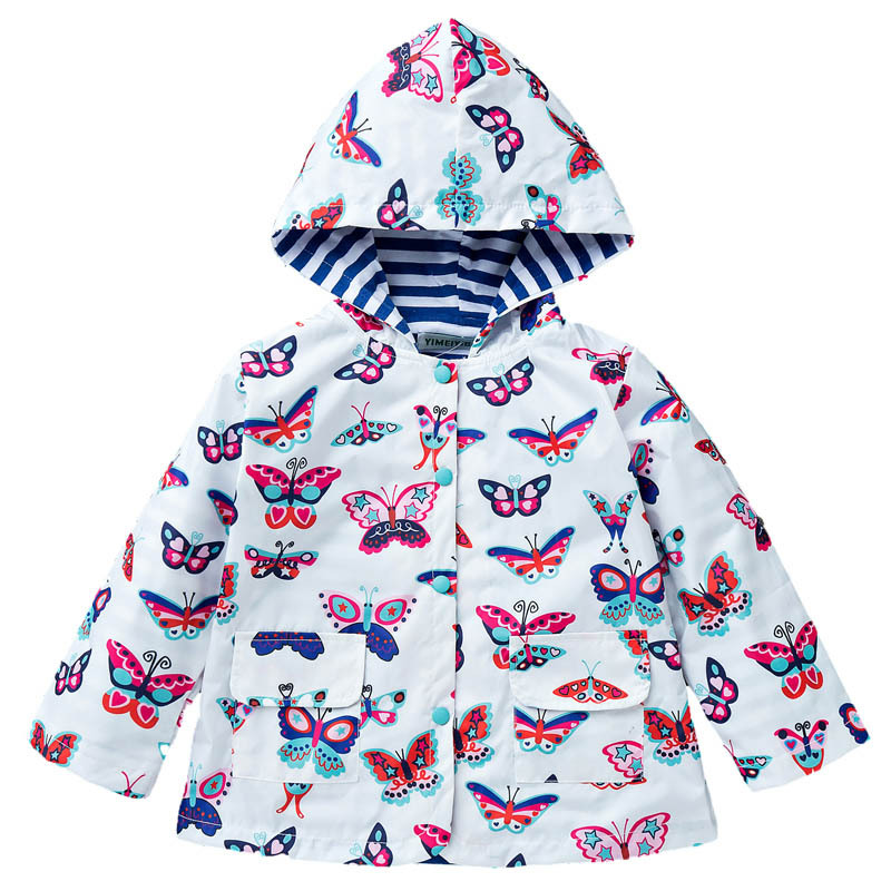 Girl Baby Kid Waterproof Butterfly Hooded Coat Jacket Outwear Raincoat Girl Baby Kid Waterproof Butterfly Hooded Coat Jacket Outwear Raincoat