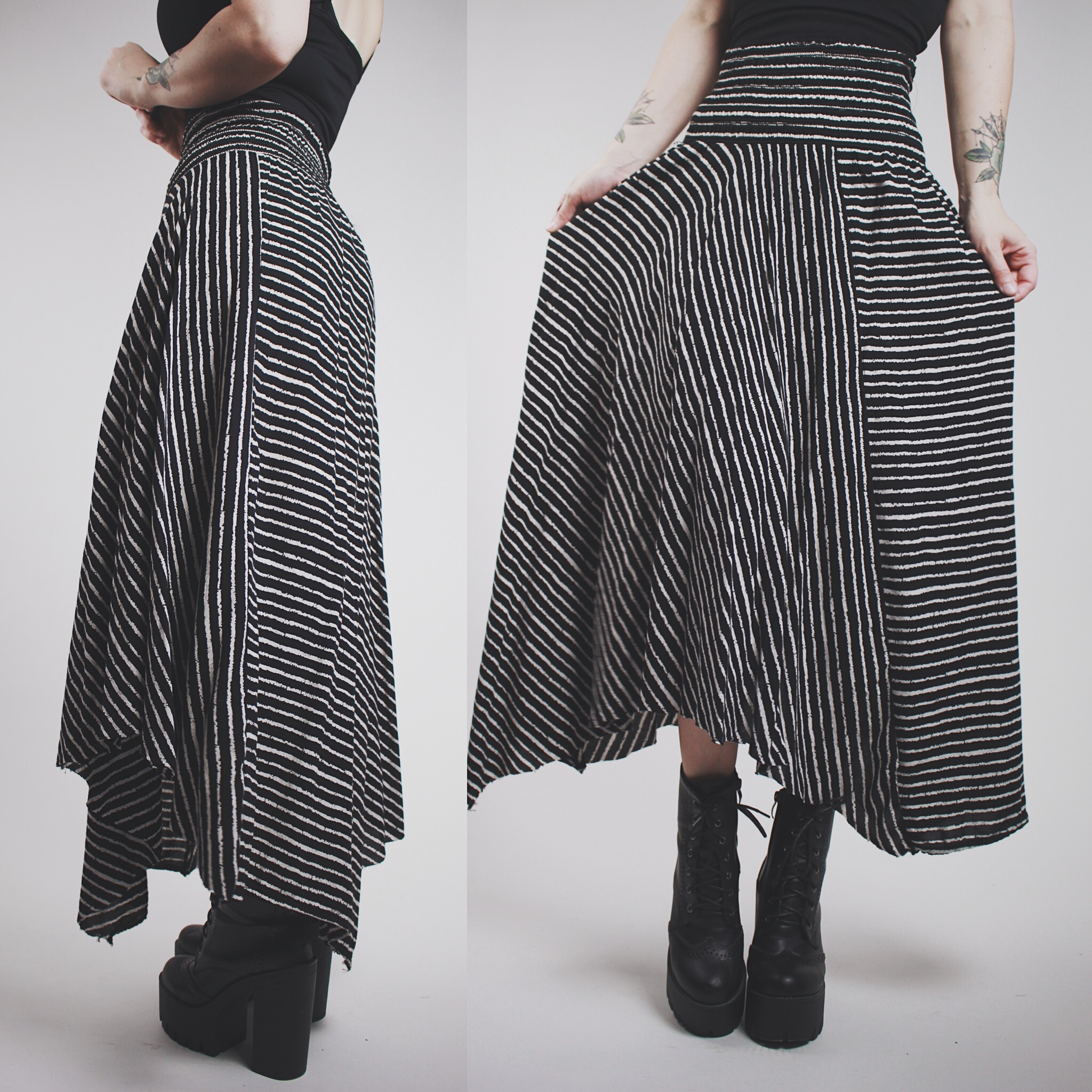 flowy boho maxi skirt