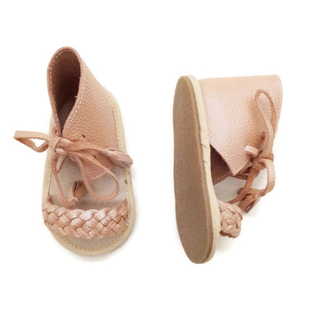 rose gold baby sandals