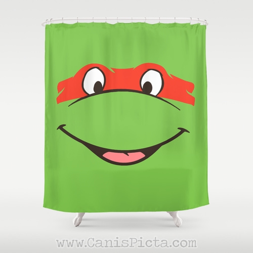 Raphael Tmnt Shower Curtain 71 X 74 Decorative Tv Pop Culture