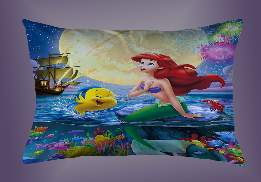 Disney Little Mermaid Princess Ariel And Flounder Fish Custom