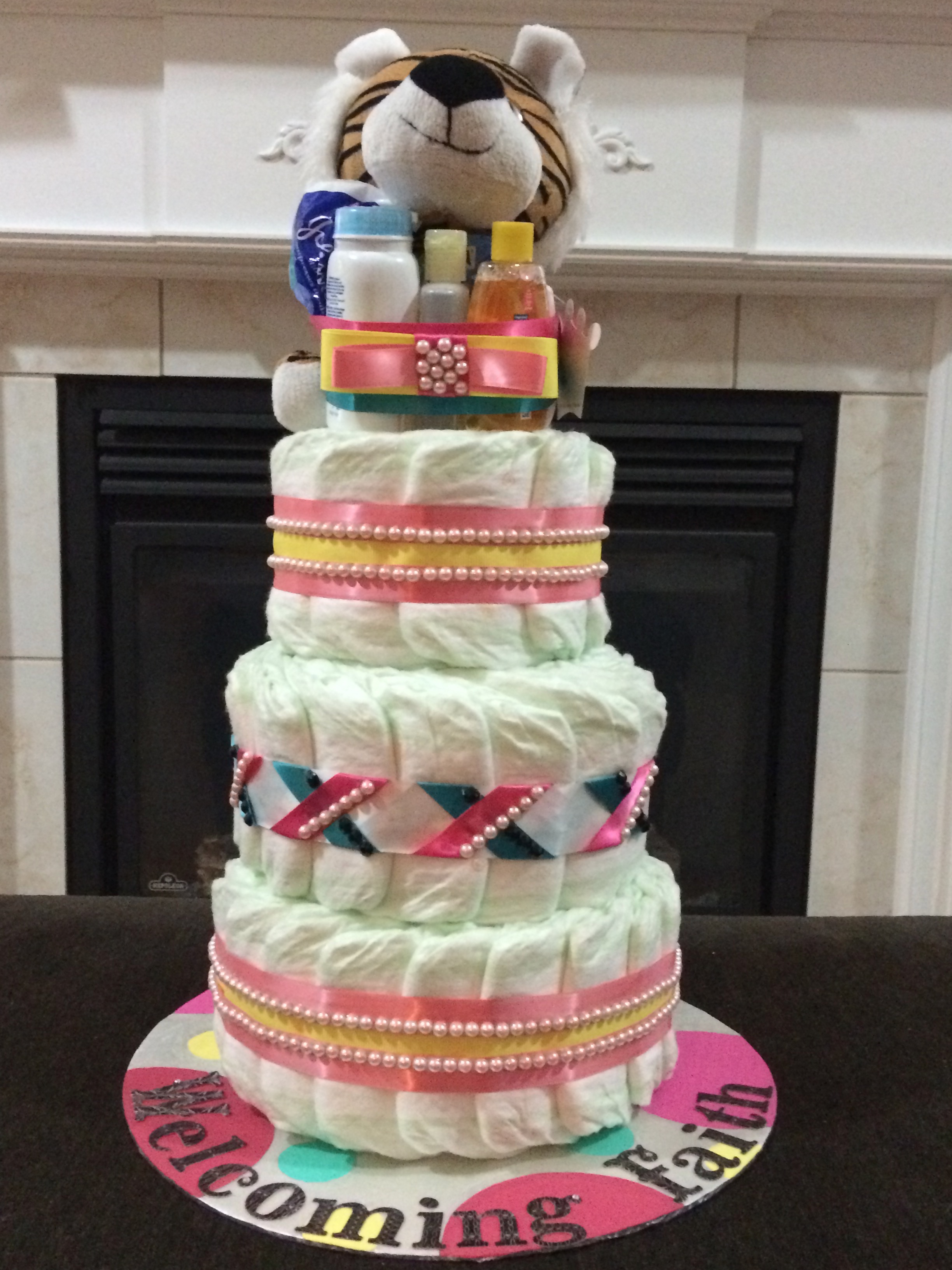 large diaper cake