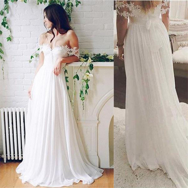 cheap white flowy dress