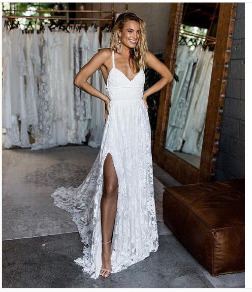 backless boho wedding dress