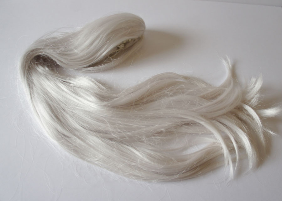 Long Silvery White Straight Hair Clip Dawnzilla Online Store