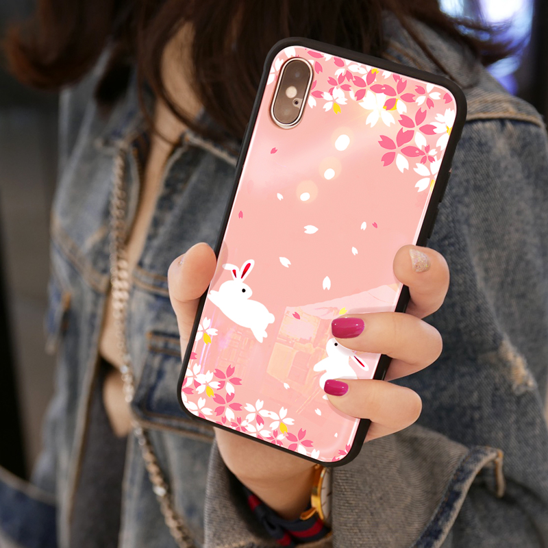 Pink Painted iPhone X XS Case Cover With Lanyard IPS113 on Storenvy