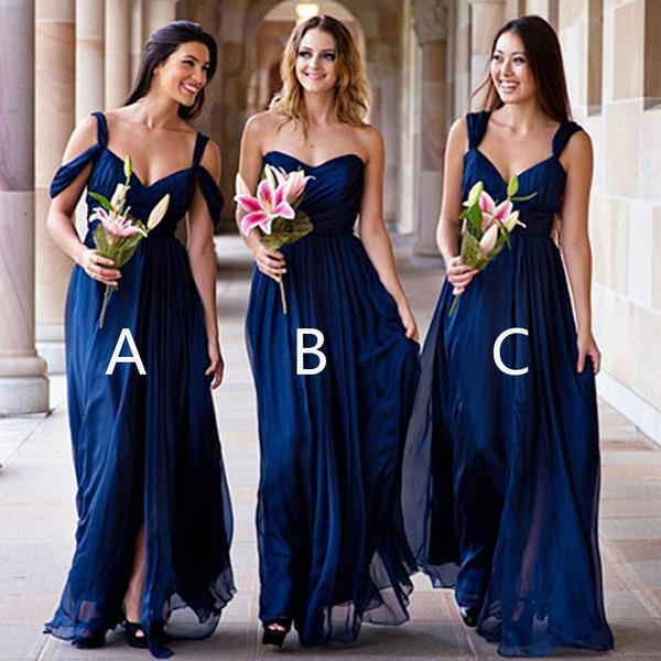 navy mismatched bridesmaid dresses