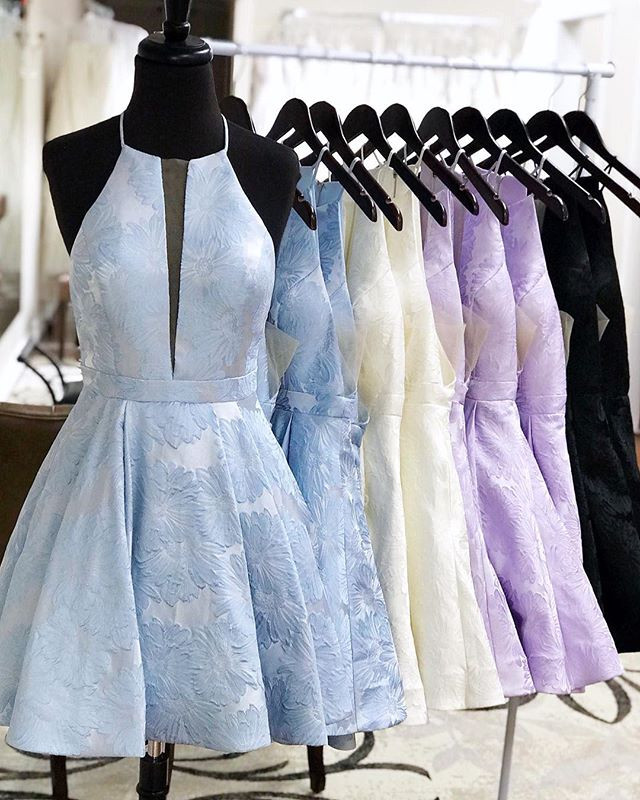 pale blue homecoming dress