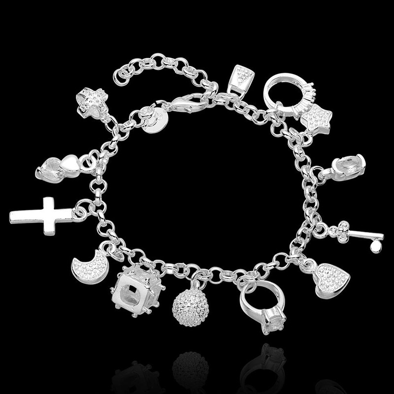 Silver Charm Bracelet on Storenvy