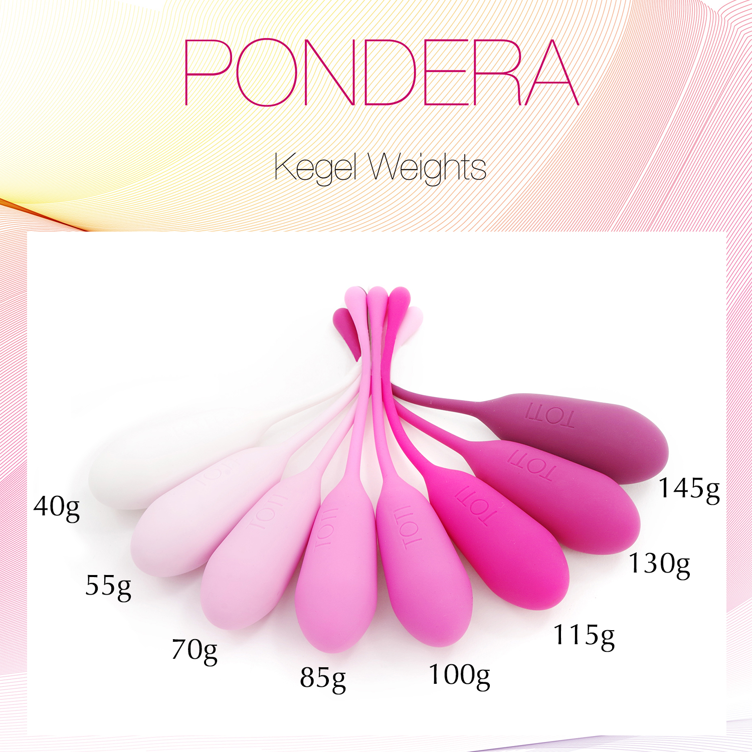 Toti Kegel Balls Exercise Weights Kit 8 Piece Set Strengthen