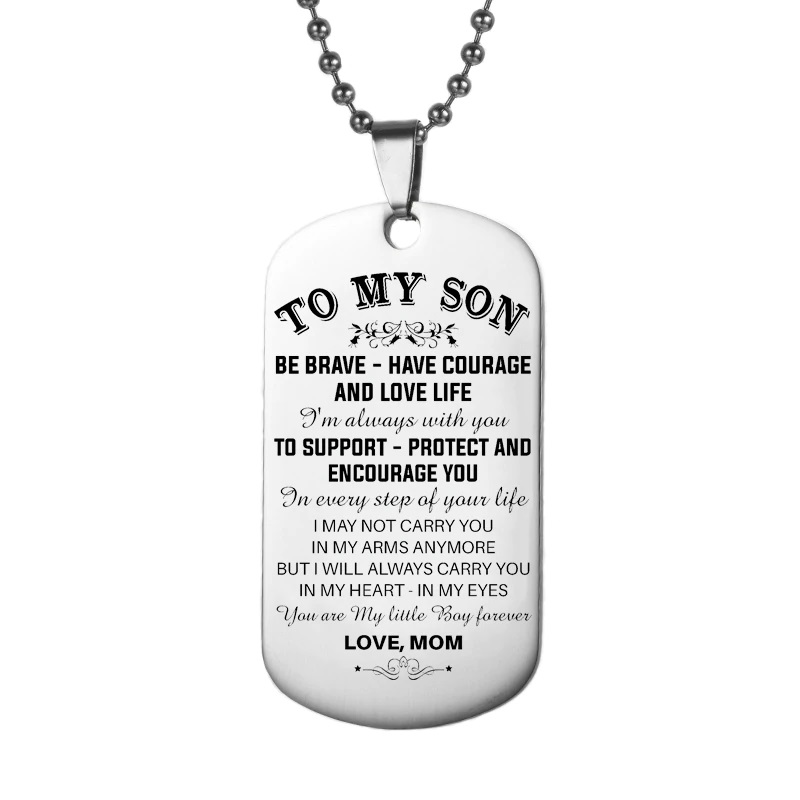 engraved dog tags for son