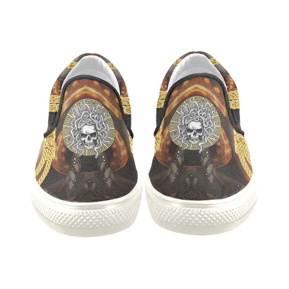 skull slip on shoes