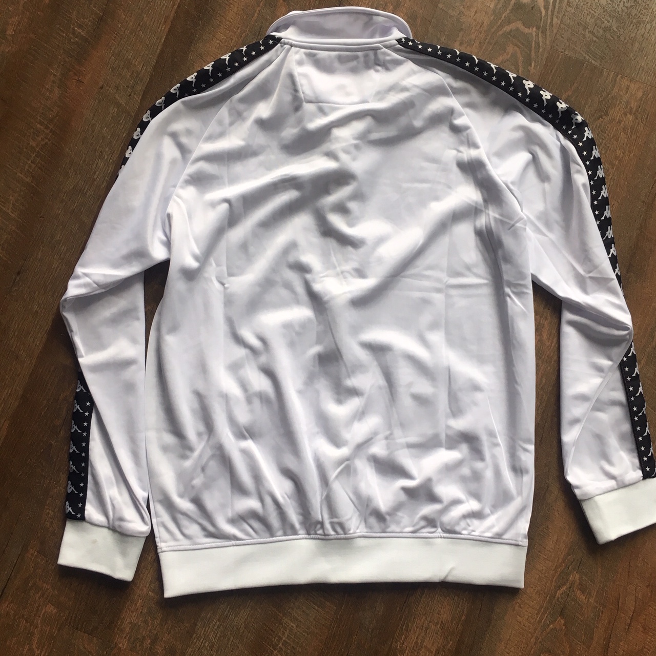 kappa black and white track jacket