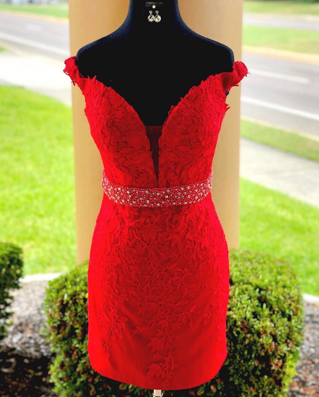 tight red homecoming dresses