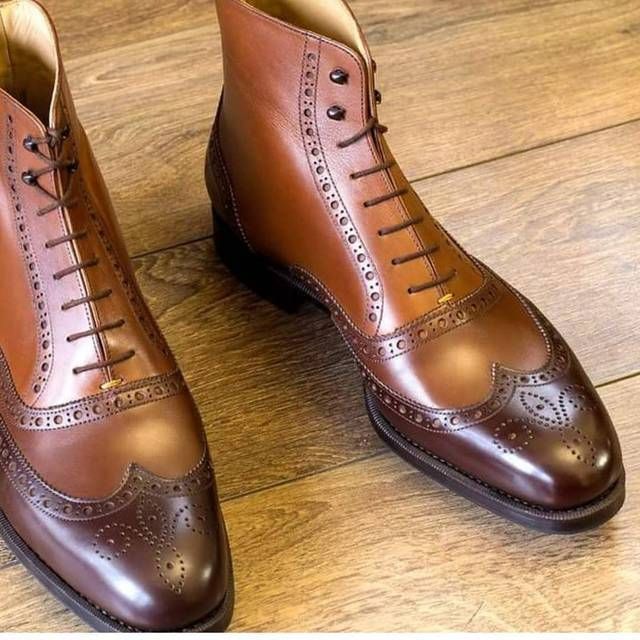 wingtip brogue boots