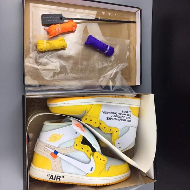 jordan off white yellow