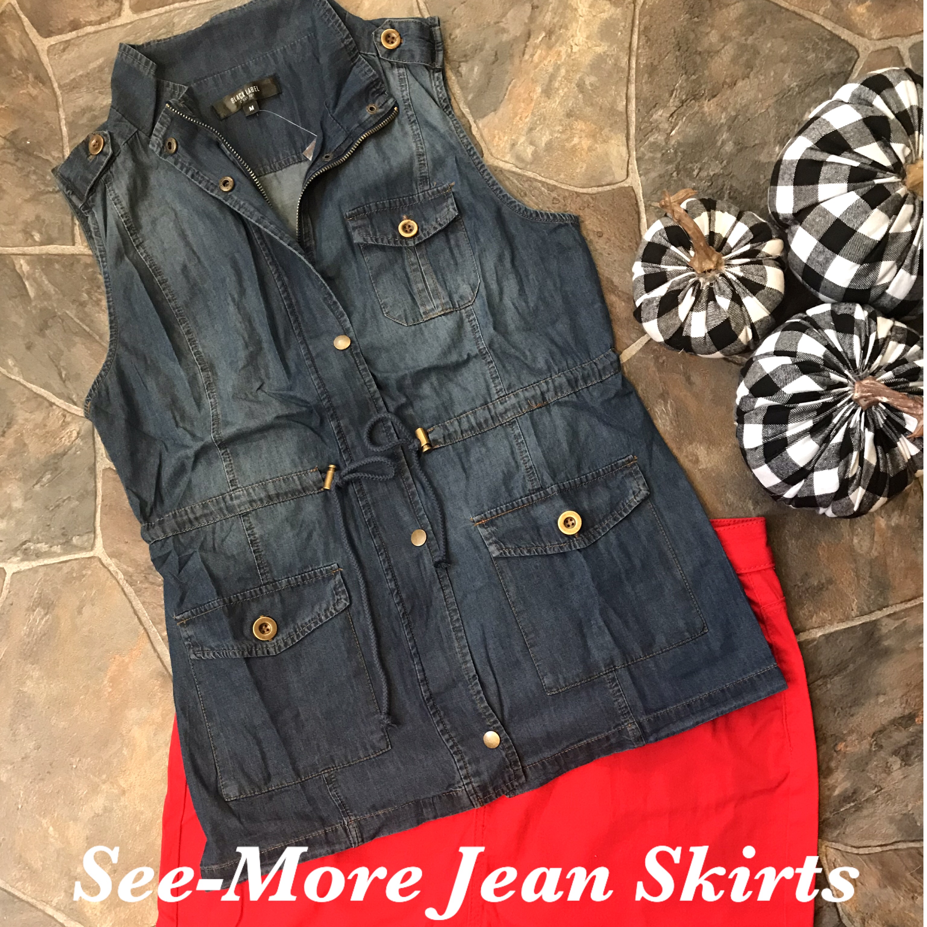 lightweight denim vest