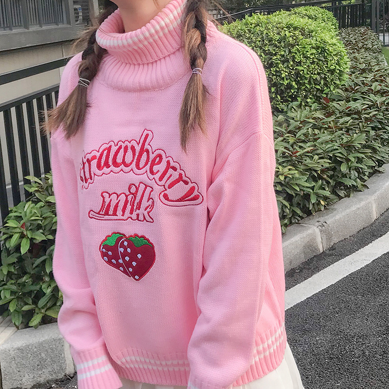strawberry milk sweater