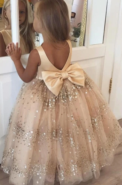 sparkly flower girl dresses