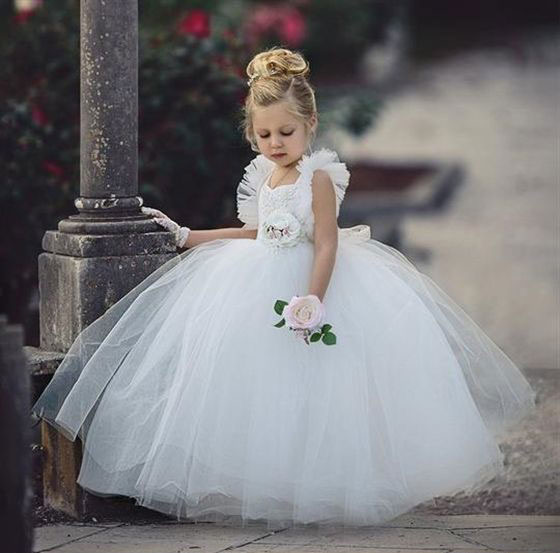 floor length flower girl dress