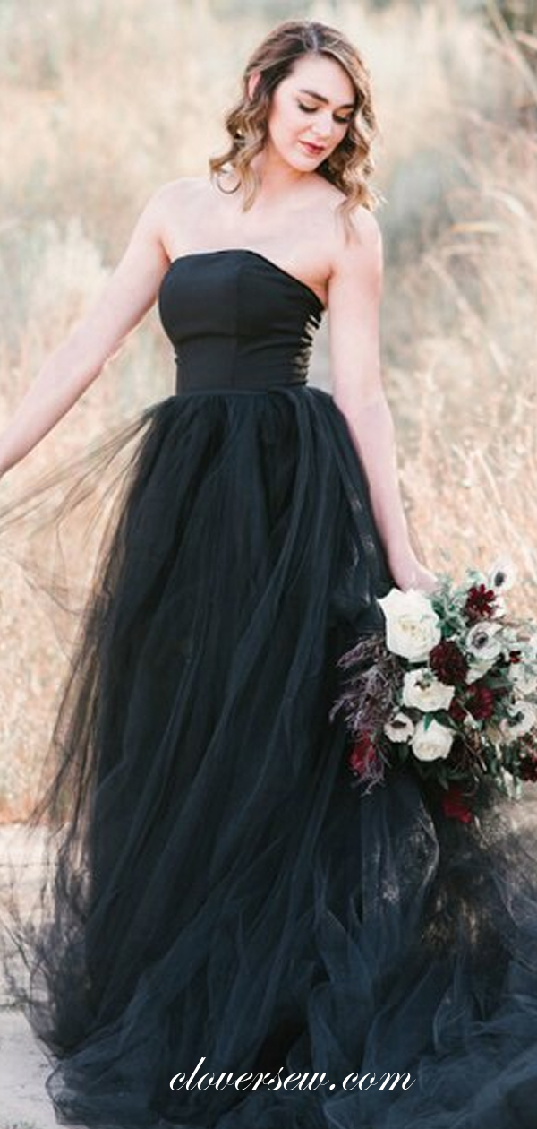 black beach wedding dresses