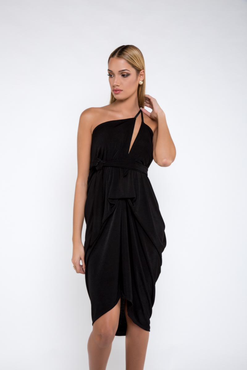 silky cocktail dress