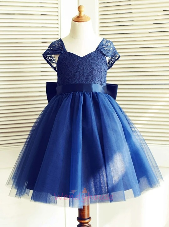 navy blue flower girl dresses