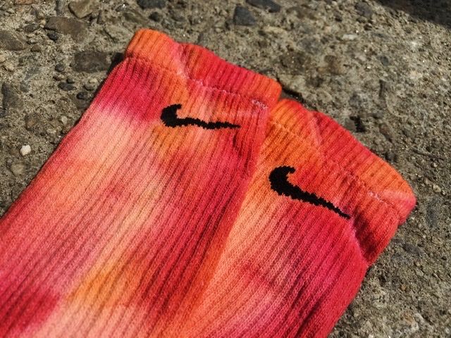 red tie dye nike socks